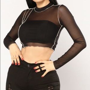 Mesh crop top